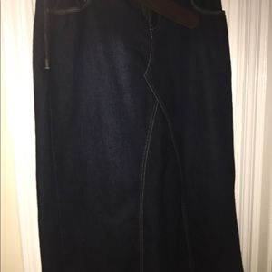 Denim maxi skirt